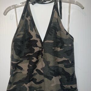 Camouflage Halter Top